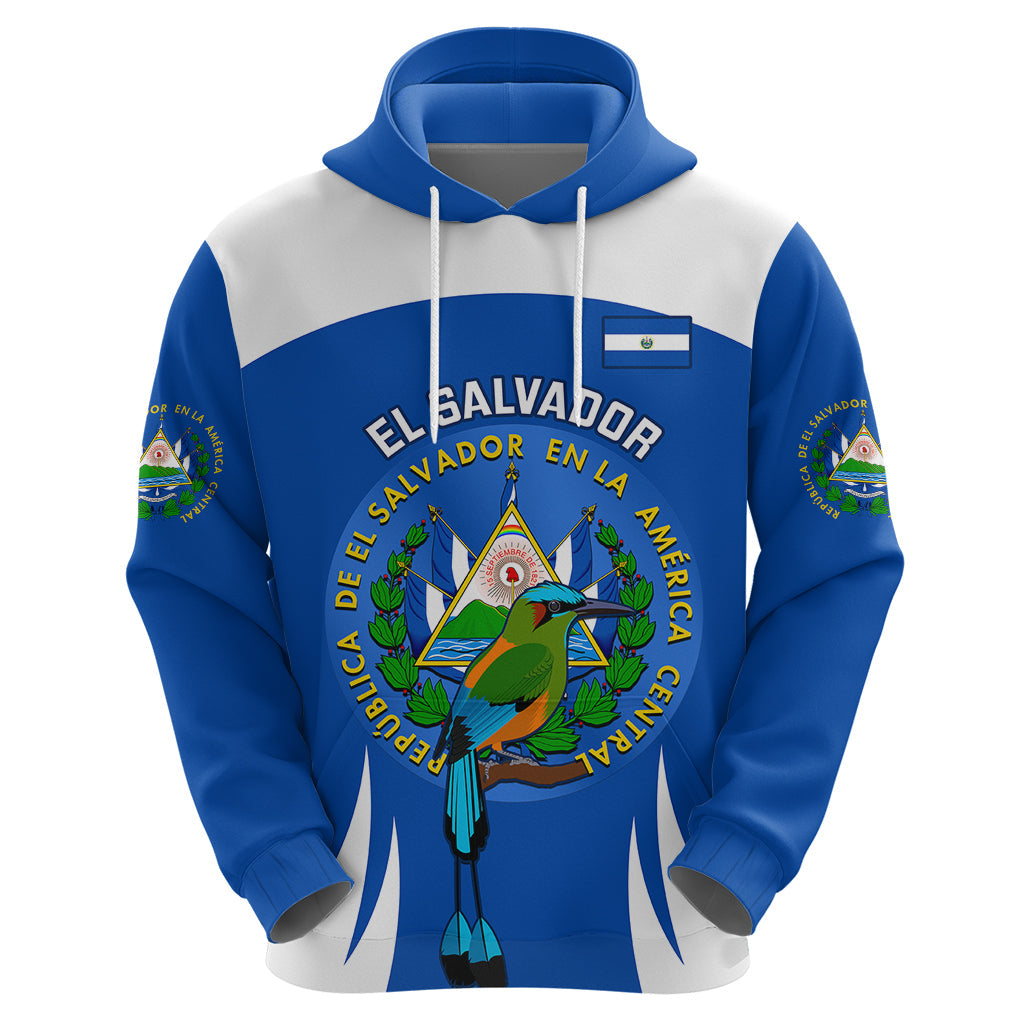 El Salvador Independence Day Hoodie Torogoz With Coat Of Arms Proud LT14