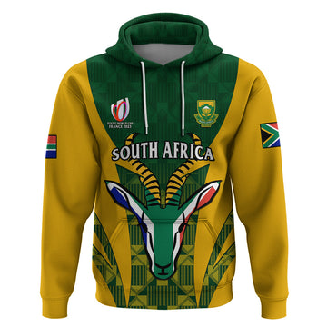 South Africa Rugby Hoodie Go Springboks Kente Pattern With Bokke LT14