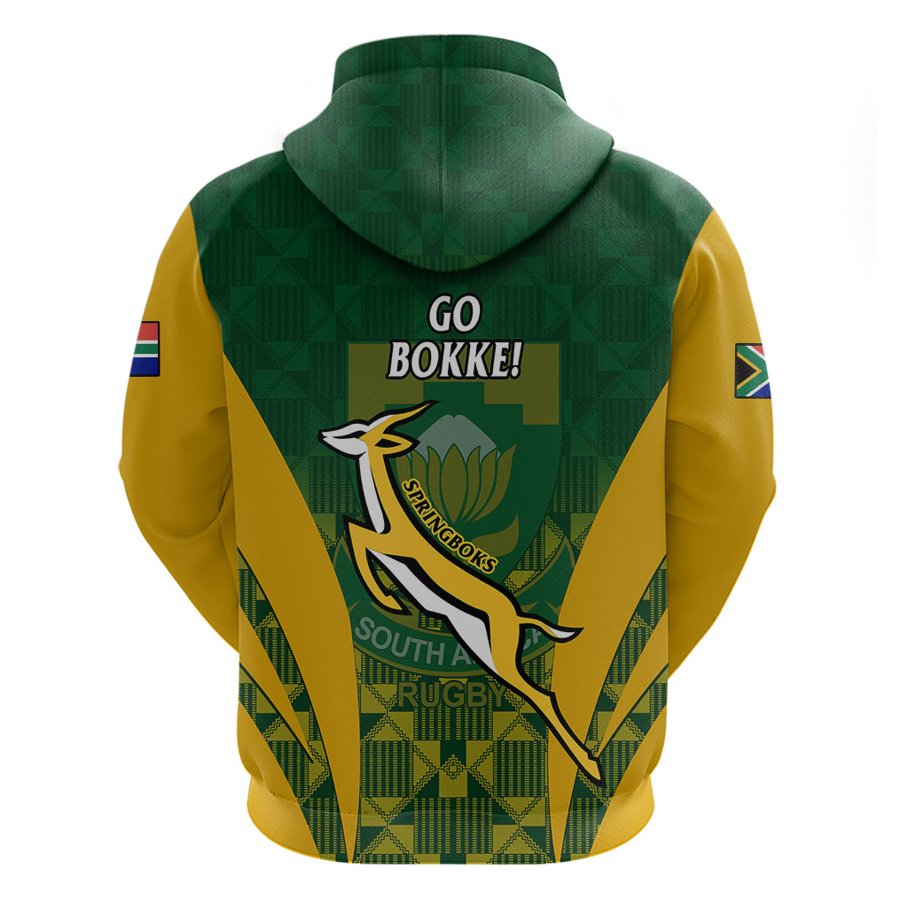 South Africa Rugby Hoodie Go Springboks Kente Pattern With Bokke LT14