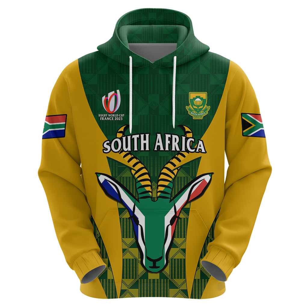 South Africa Rugby Hoodie Go Springboks Kente Pattern With Bokke LT14