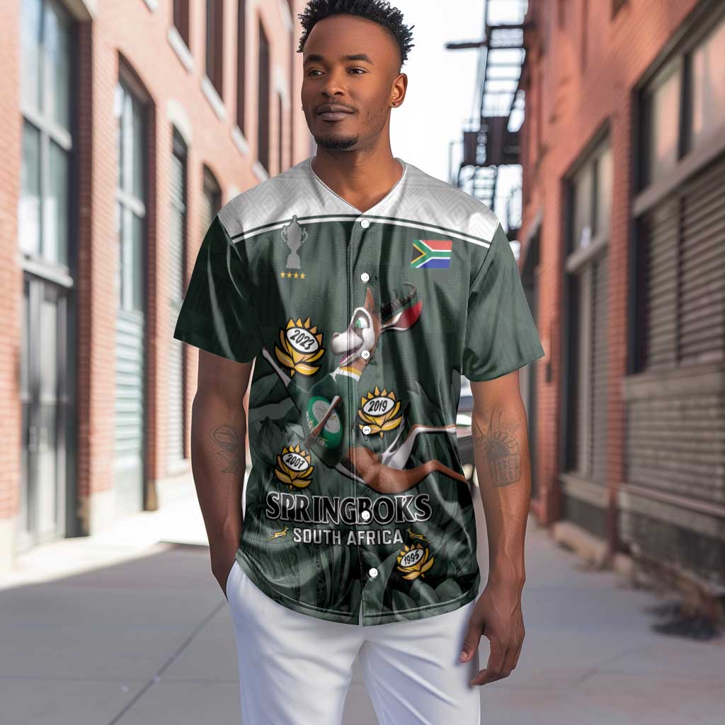 South Africa Rugby Baseball Jersey Springboks 4th Champions World Cup Proud Bokke LT14