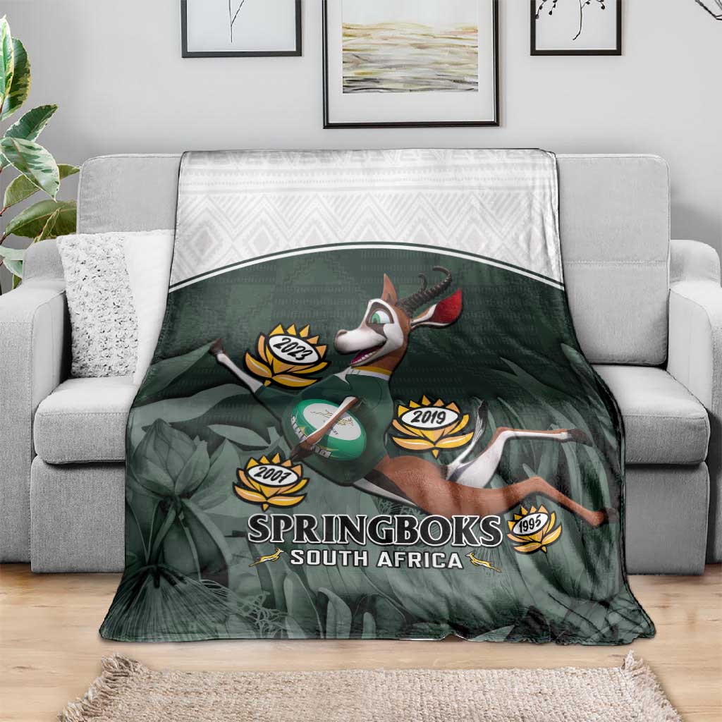 South Africa Rugby Blanket Springboks 4th Champions World Cup Proud Bokke LT14