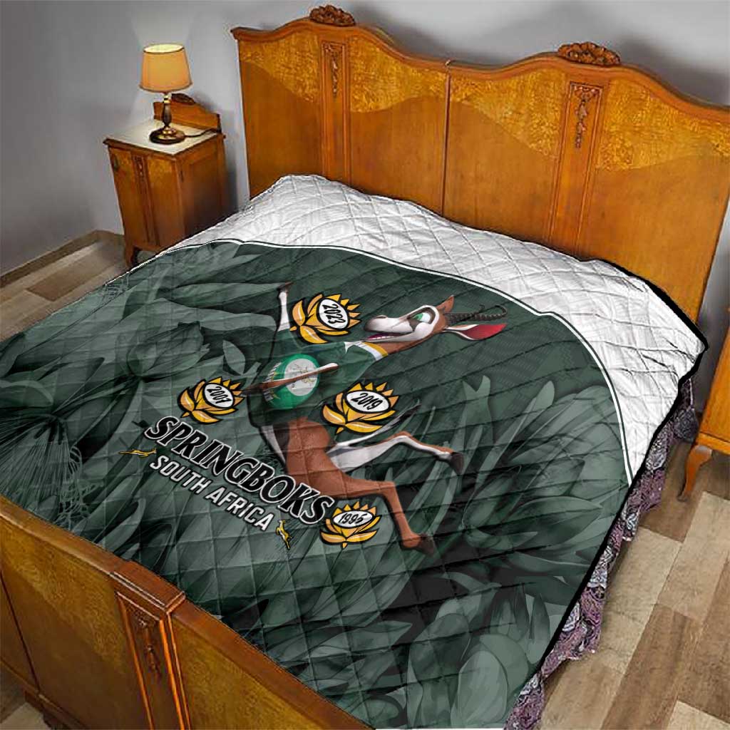 South Africa Rugby Quilt Springboks 4th Champions World Cup Proud Bokke LT14