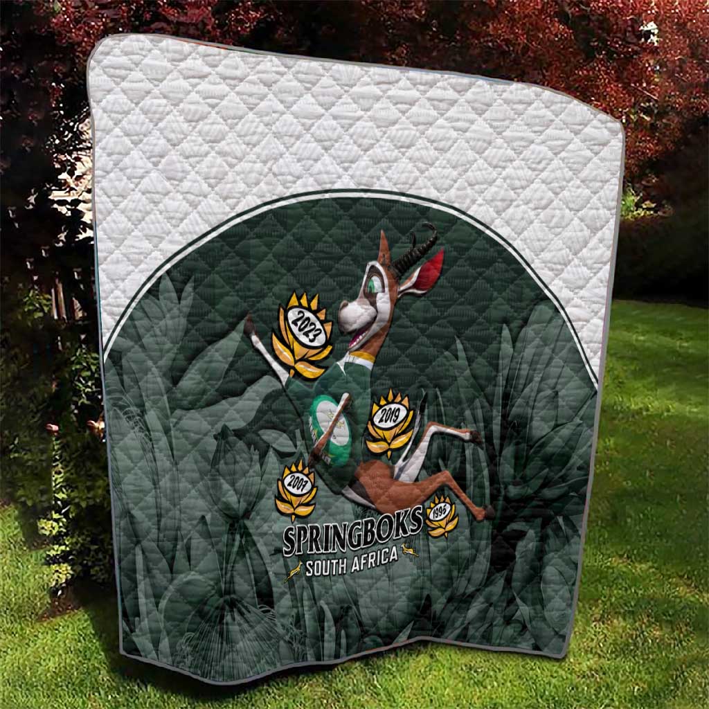South Africa Rugby Quilt Springboks 4th Champions World Cup Proud Bokke LT14