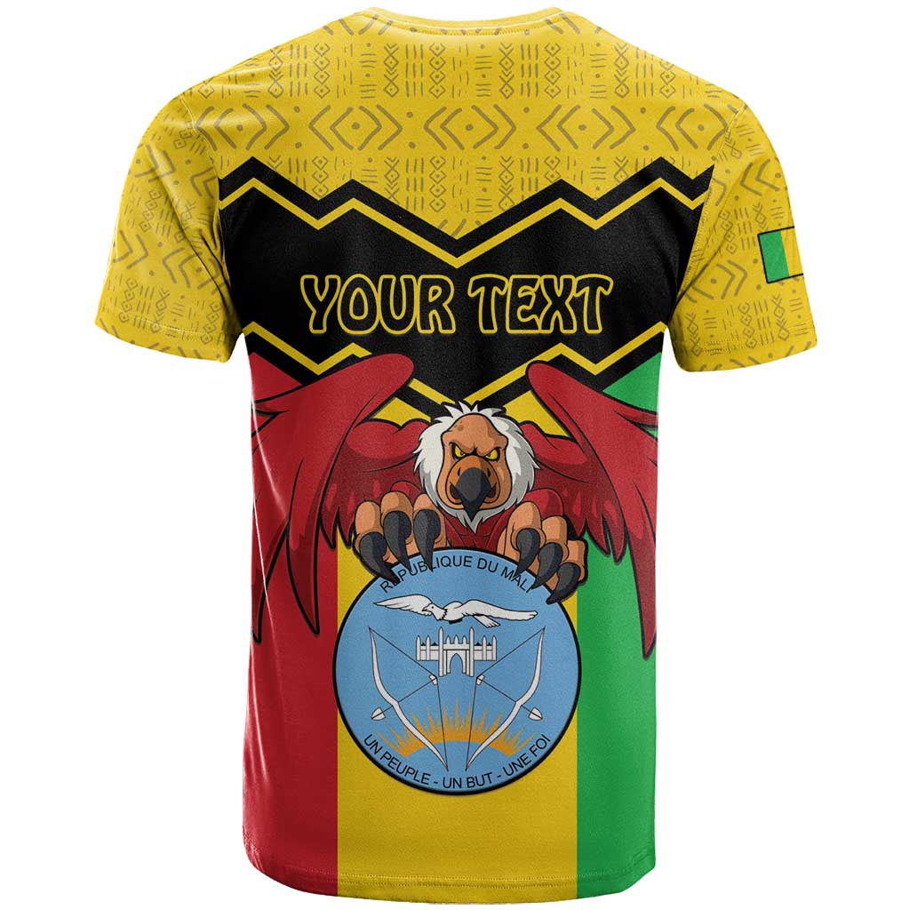 Personalized Afro Mali Vulture T shirt Coat Of Arms - Bogolan Pattern LT15