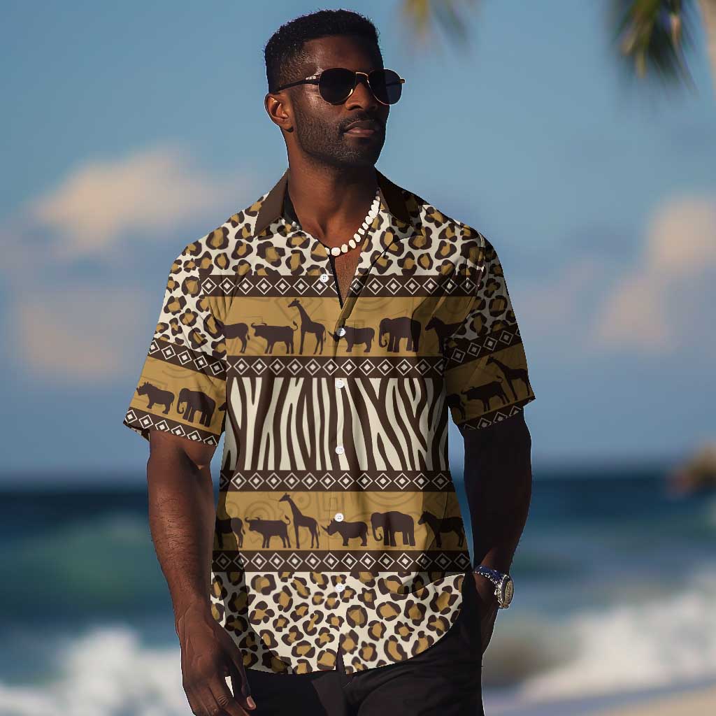Leopards and Zebra Skins Hawaiian Shirt Mix African Pattern LT15
