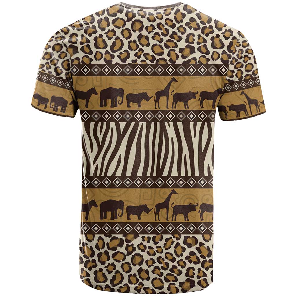 Leopards and Zebra Skins T shirt Mix African Pattern LT15