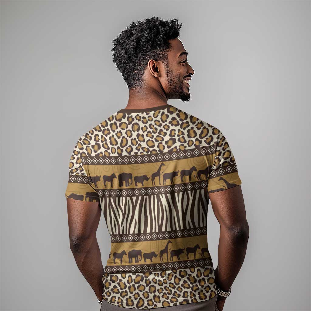 Leopards and Zebra Skins T shirt Mix African Pattern LT15