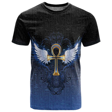 Personalised Egyptian Ankh T shirt Egypt Hieroglyphs Pattern LT15