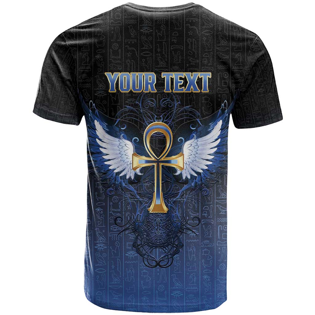 Personalised Egyptian Ankh T shirt Egypt Hieroglyphs Pattern LT15