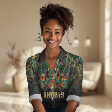 Ancient Egypt Women Casual Shirt Anubis Egyptian LT15