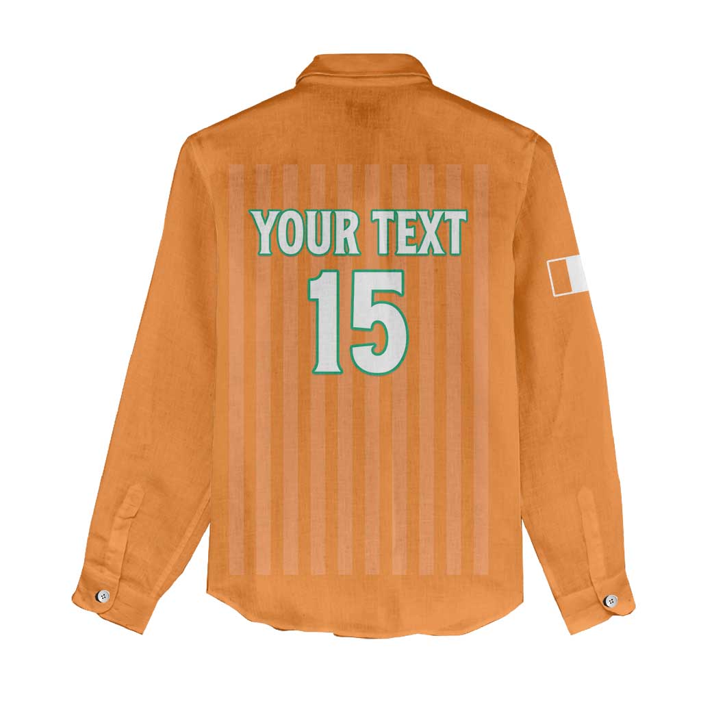 Custom Cote dIvoire Football Women Casual Shirt Les Elephants LT15