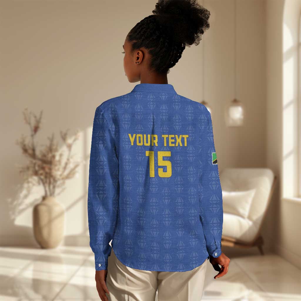 Custom Tanzania Football Women Casual Shirt Taifa Stars Go Champions LT15