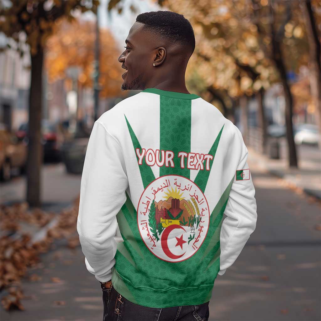 Personalised Afro Algeria Sweatshirt Coat Of Arms With Islamic Pattern LT15