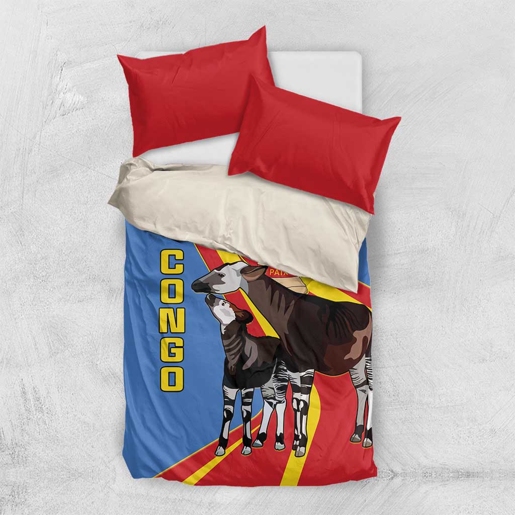 DR Congo Bedding Set Okapi Coat Of Arms LT15