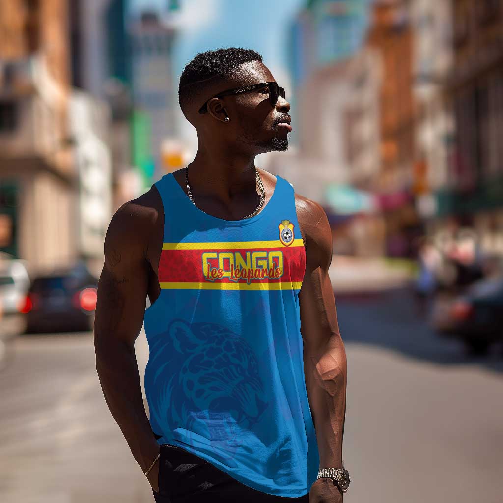 DR Congo Football Custom Men Tank Top Go Champions LT15