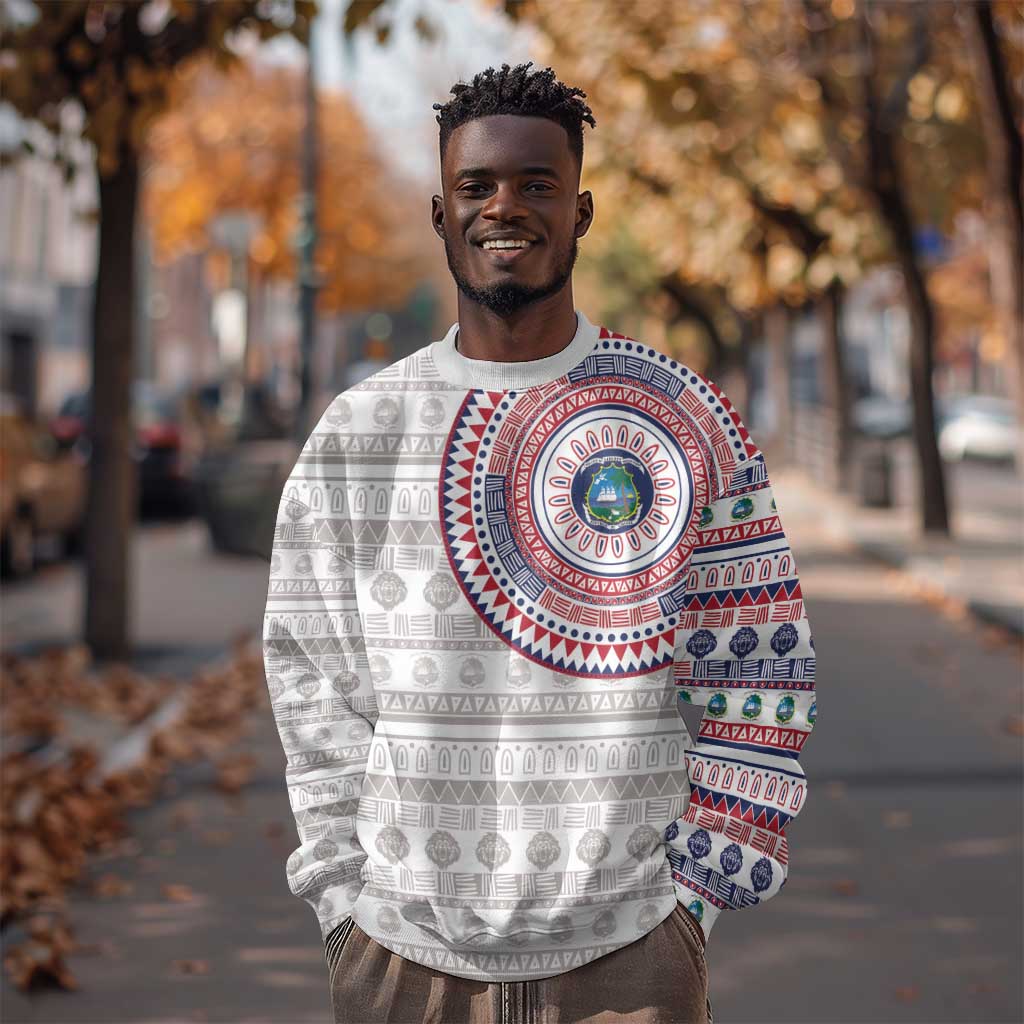 Liberia African Tribal Pattern Sweatshirt Chest Arm Tattoo LT15