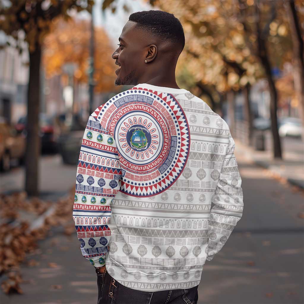 Liberia African Tribal Pattern Sweatshirt Chest Arm Tattoo LT15