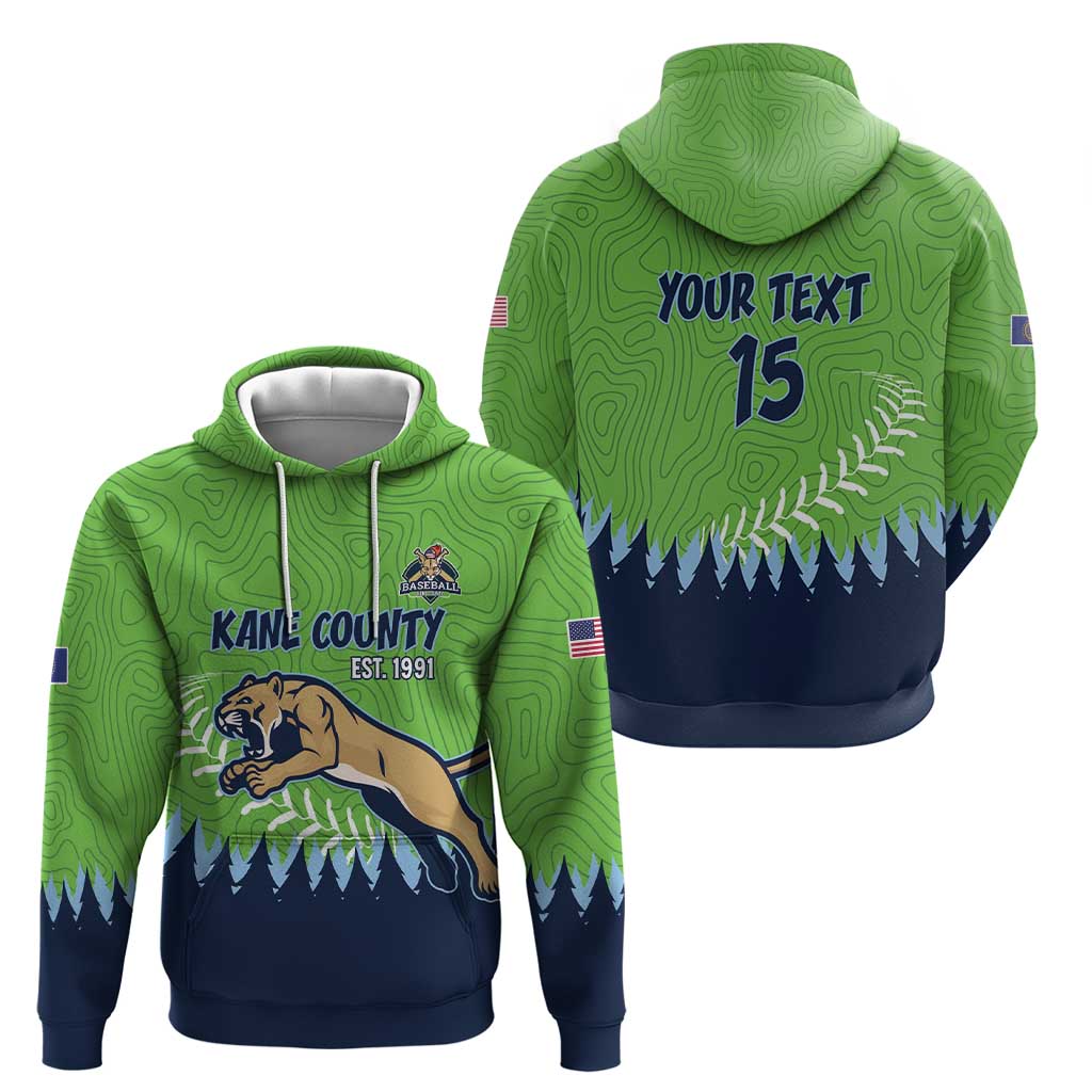 Kane County 2025 Baseball Custom Hoodie Cougar Fight Cougar Win LT15