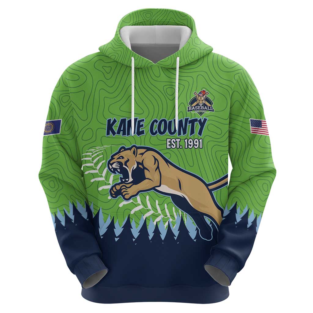 Kane County 2025 Baseball Custom Hoodie Cougar Fight Cougar Win LT15