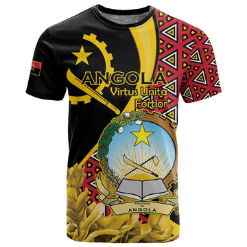Personalized República de Angola T shirt Coat Of Arms With Map LT15
