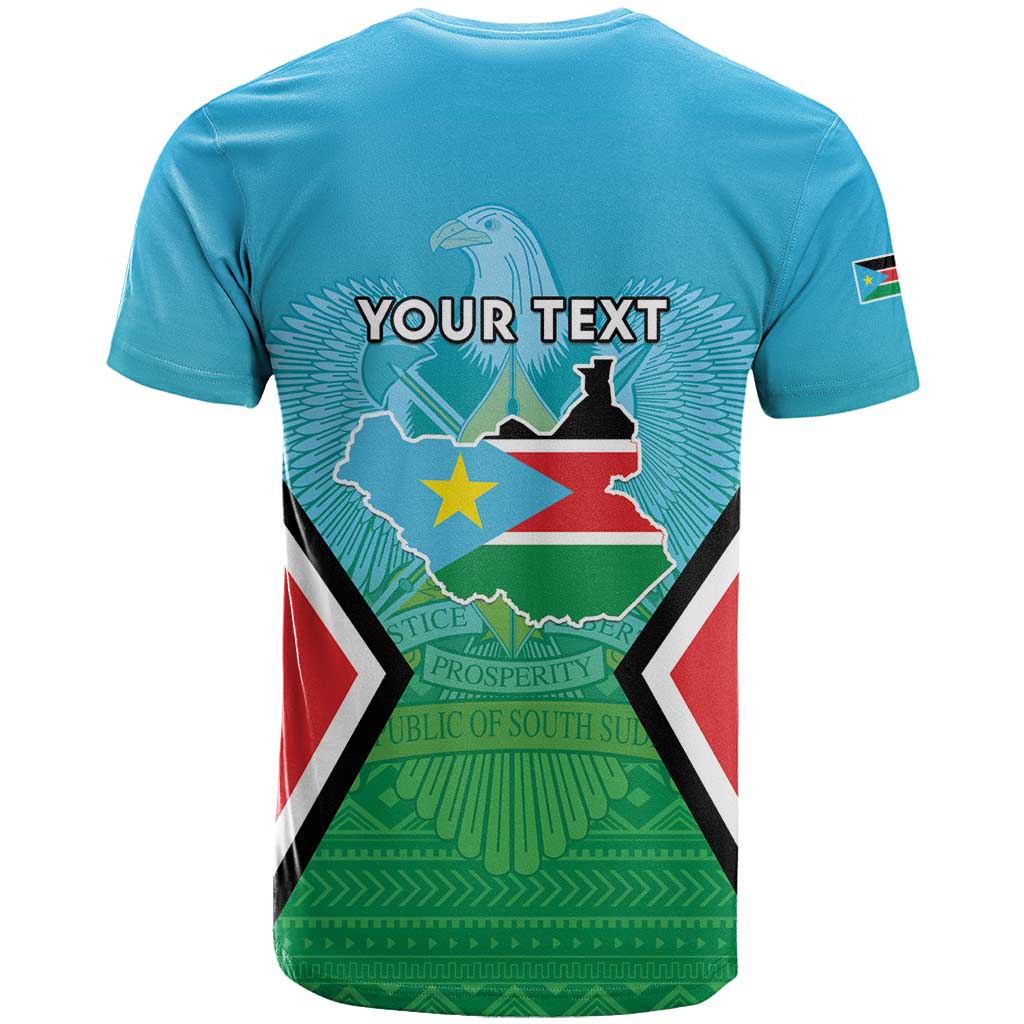 Personalised South Sudan T shirt Coat Of Arms - Happy Independence Day LT15