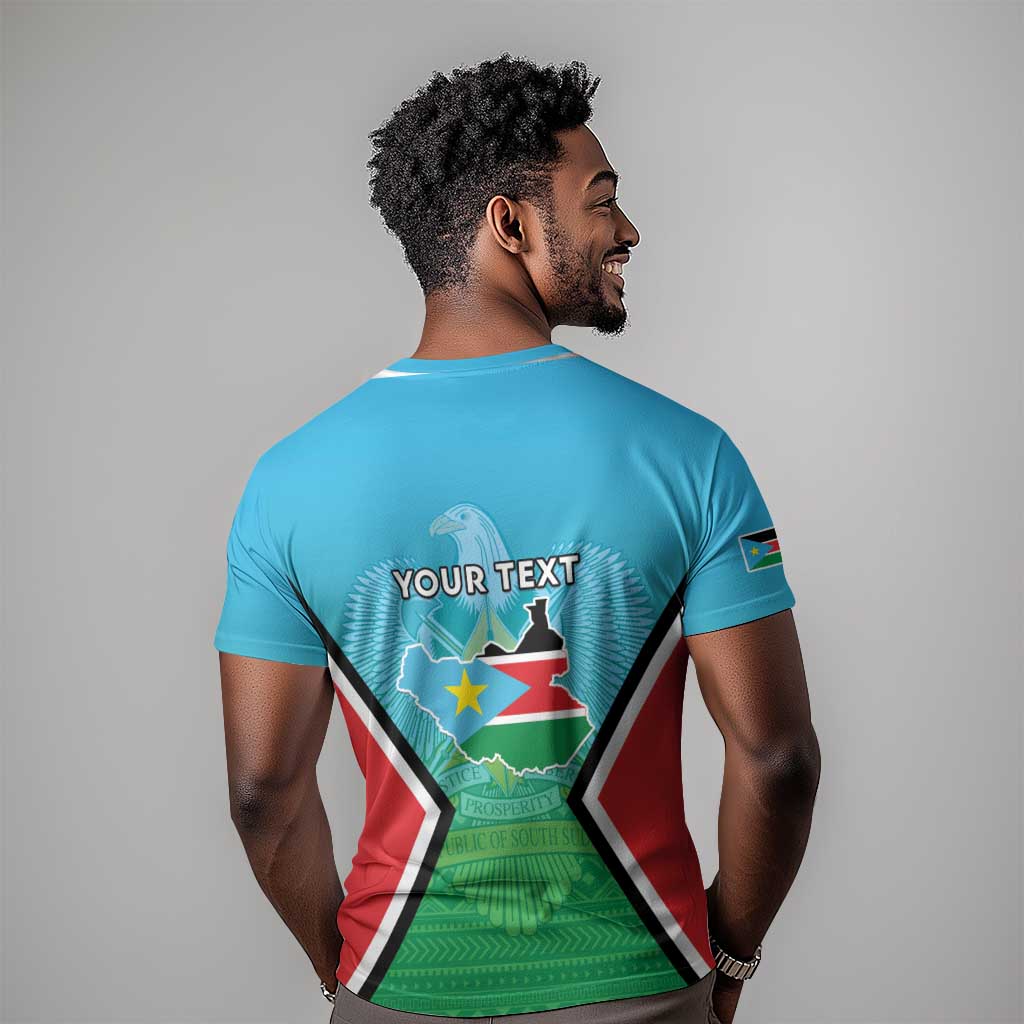 Personalised South Sudan T shirt Coat Of Arms - Happy Independence Day LT15