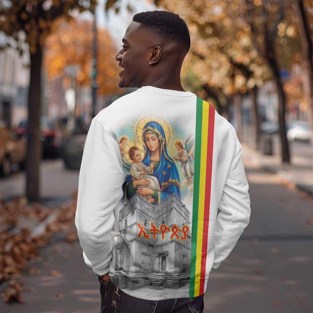 Melkam Gena Ethiopia Sweatshirt Saint Mary Lalibela Churches LT15