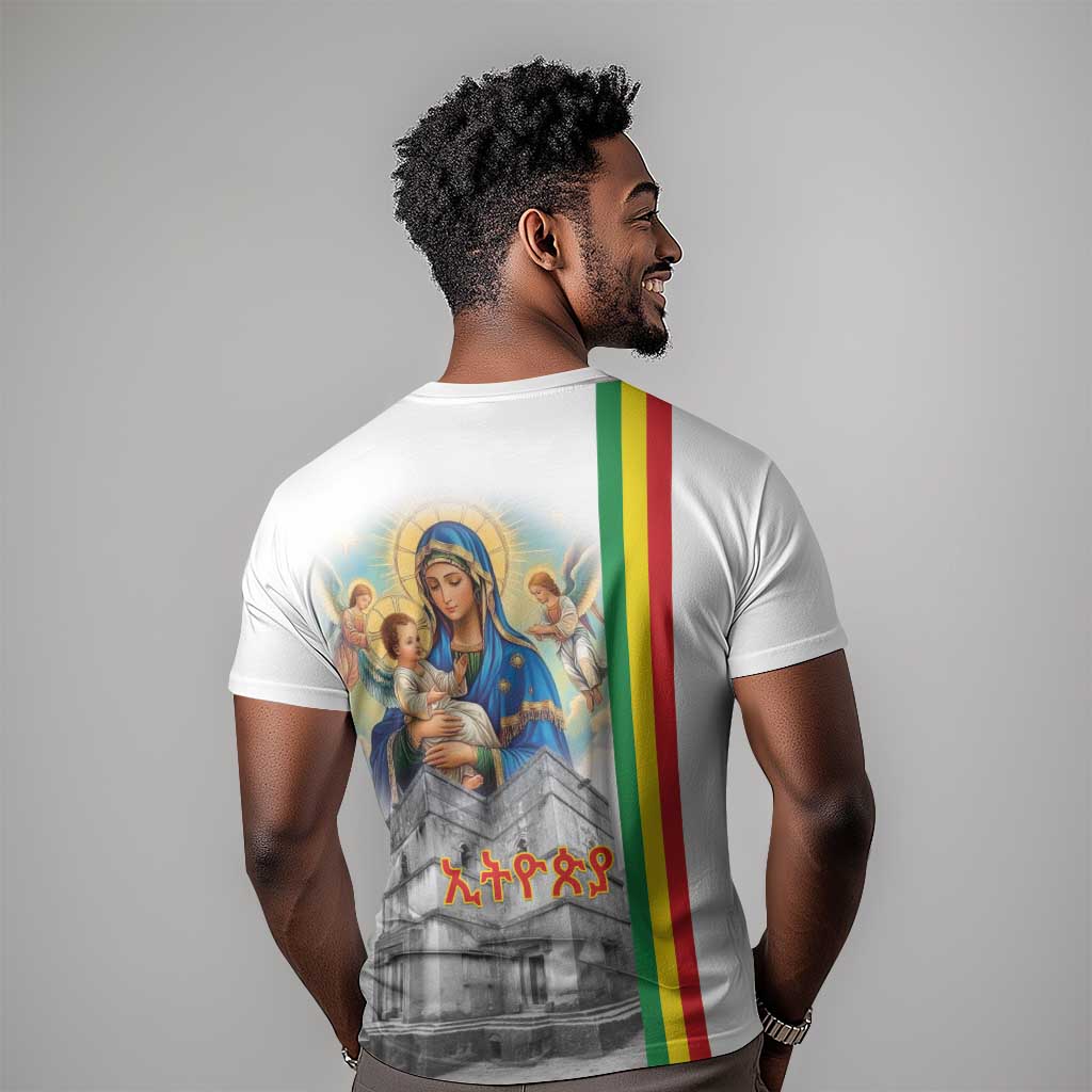Melkam Gena Ethiopia T shirt Saint Mary Lalibela Churches LT15