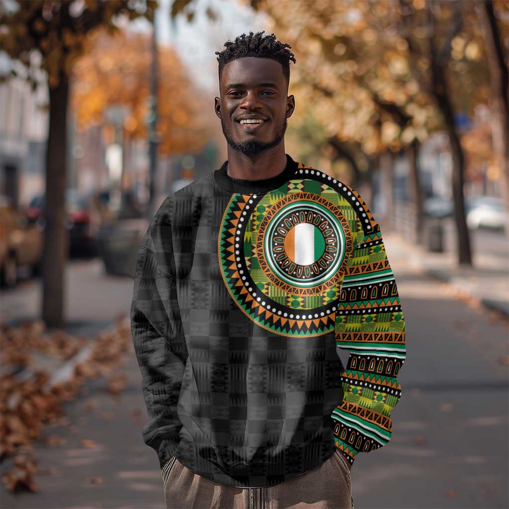 Ivory Coast African Tribal Pattern Sweatshirt Chest Arm Tattoo LT15