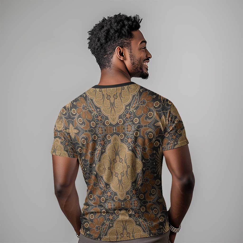 Madiba Nelson Mandela Batik T shirt Earthy Brown Indonesia Heritage LT15