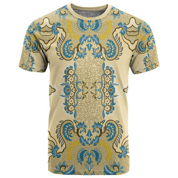 Madiba Nelson Mandela Batik T shirt Yellow Blue Indonesia Heritage LT15