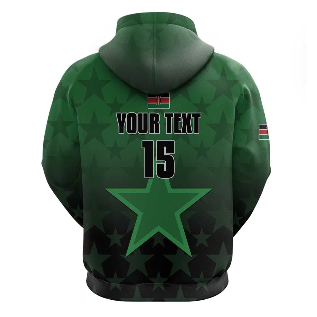 Custom Kenya Football Hoodie Go Harambee Stars - Green Jersey LT15