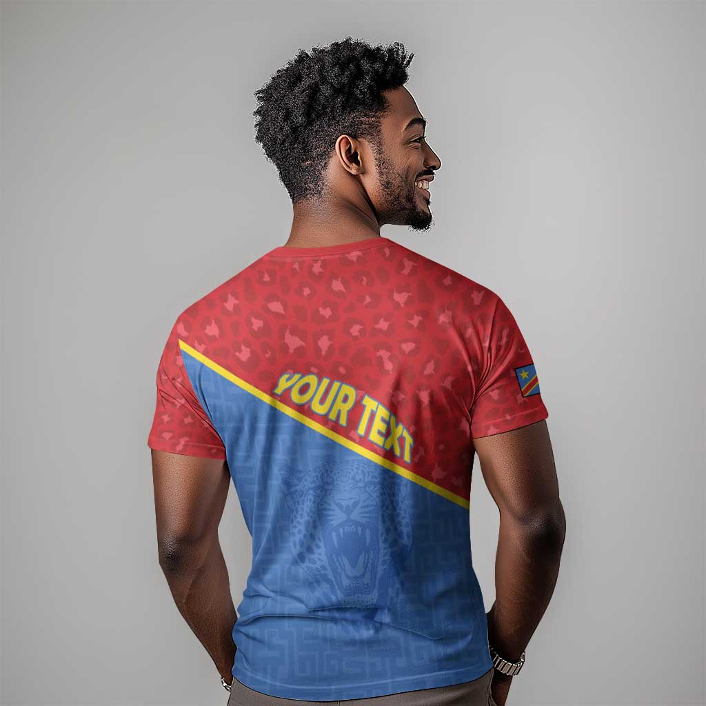 Custom DR Congo Football T shirt Go Champions LT15