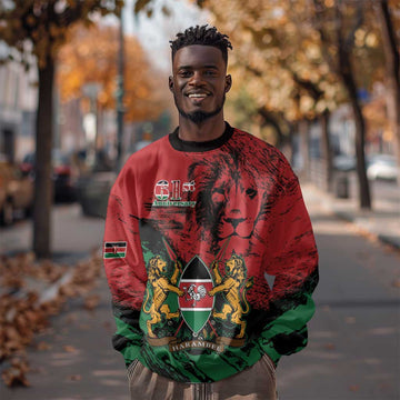 Jamhuri Ya Kenya Sweatshirt African Lion - Coat Of Arms LT15
