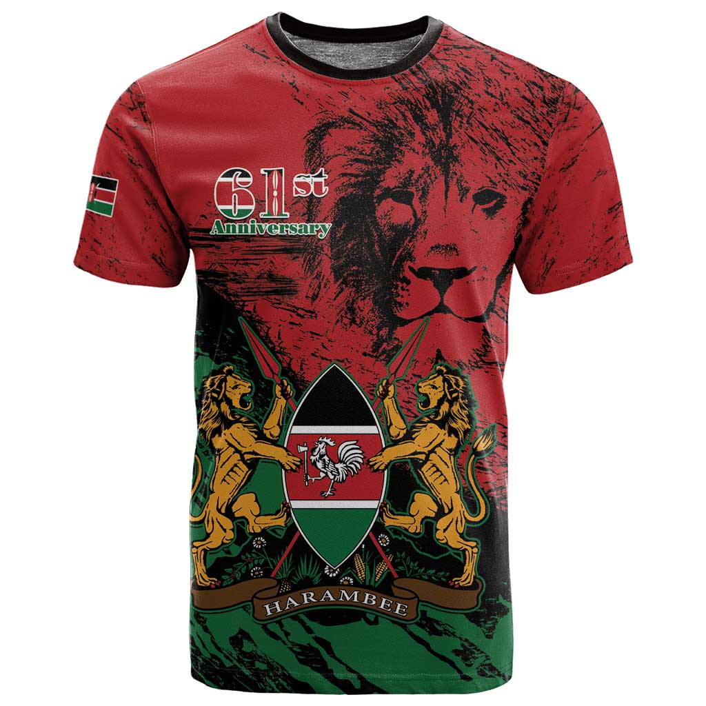 Jamhuri Ya Kenya T shirt African Lion - Coat Of Arms LT15