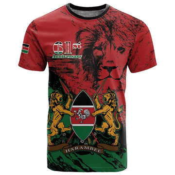 Jamhuri Ya Kenya T shirt African Lion - Coat Of Arms LT15