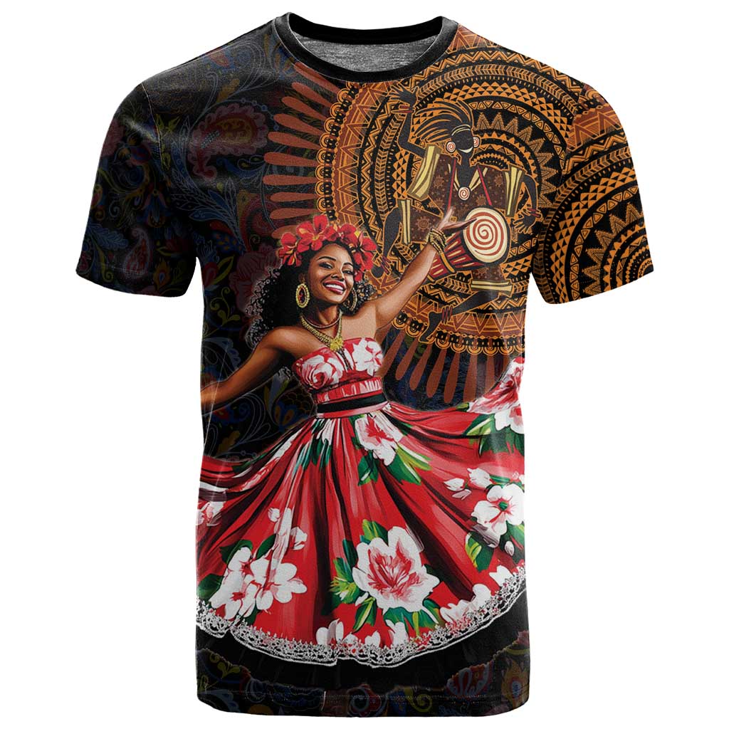 Ladies Sega Dance T shirt Paisley Mix African Pattern LT15