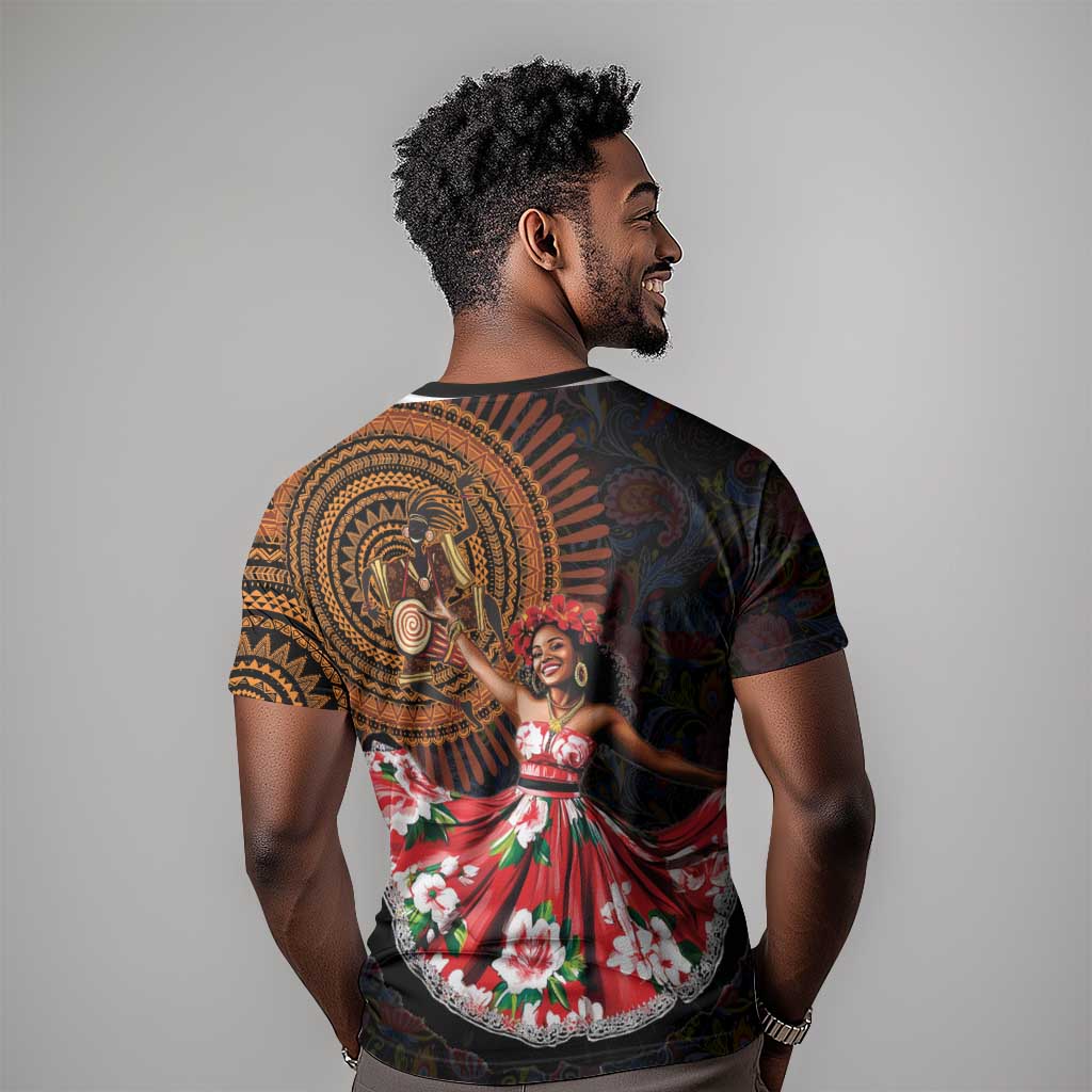 Ladies Sega Dance T shirt Paisley Mix African Pattern LT15