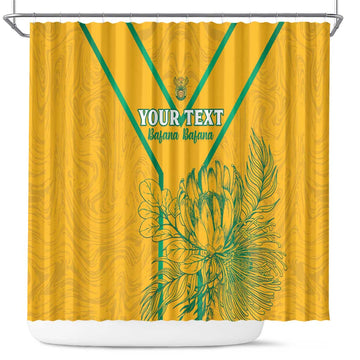 Custom South Africa Soccer Shower Curtain Go Bafana Bafana LT15