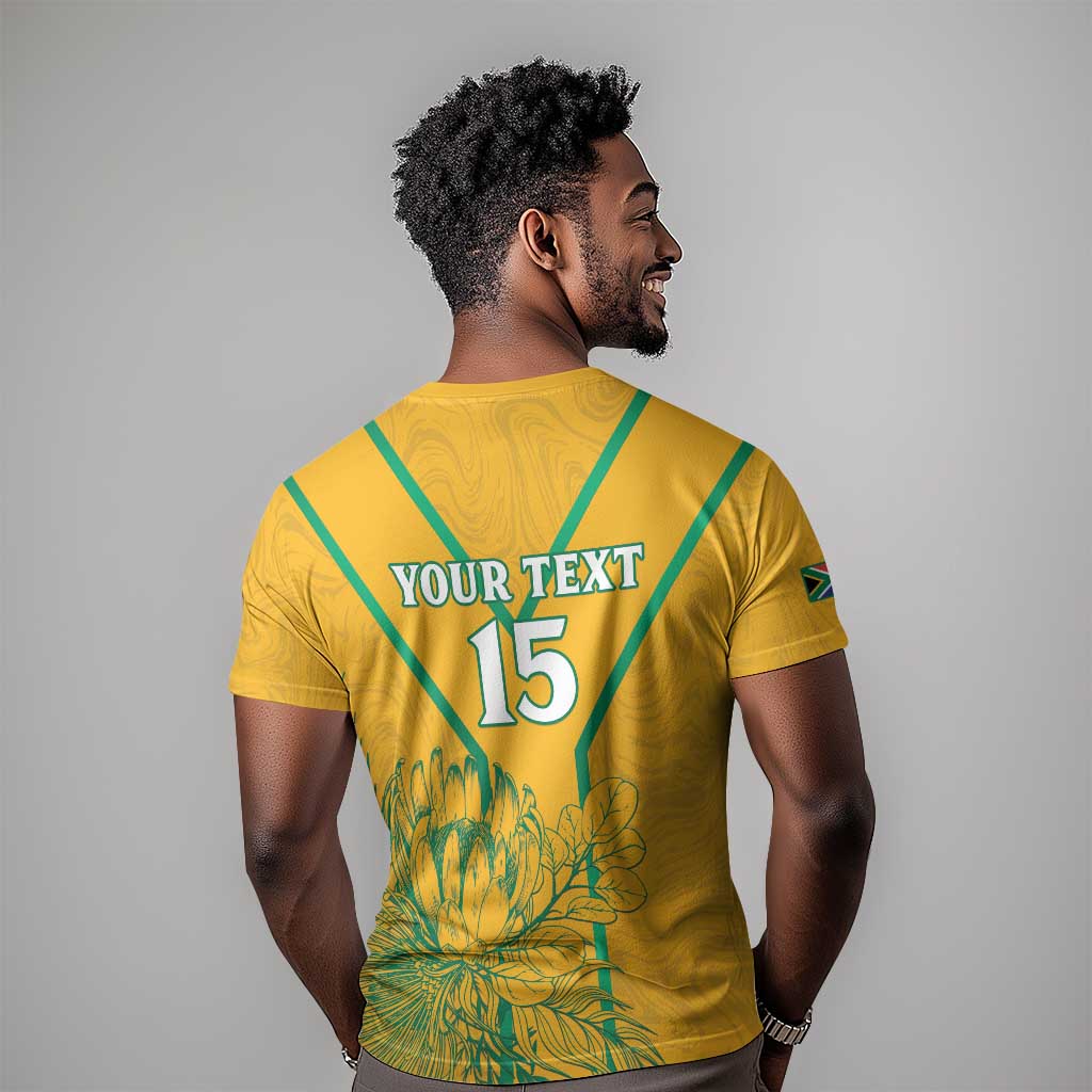 Custom Afro South Africa Soccer T shirt Go Champions LT15