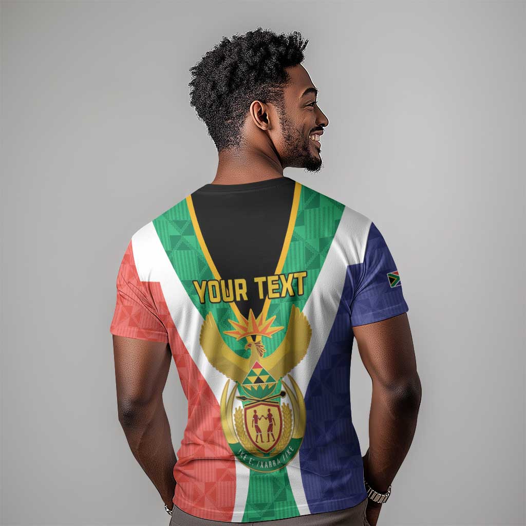 Personalised South Africa T shirt Coat Of Arms Flag Style LT15