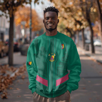Custom Cameroun Football Sweatshirt Allez les Lions LT15