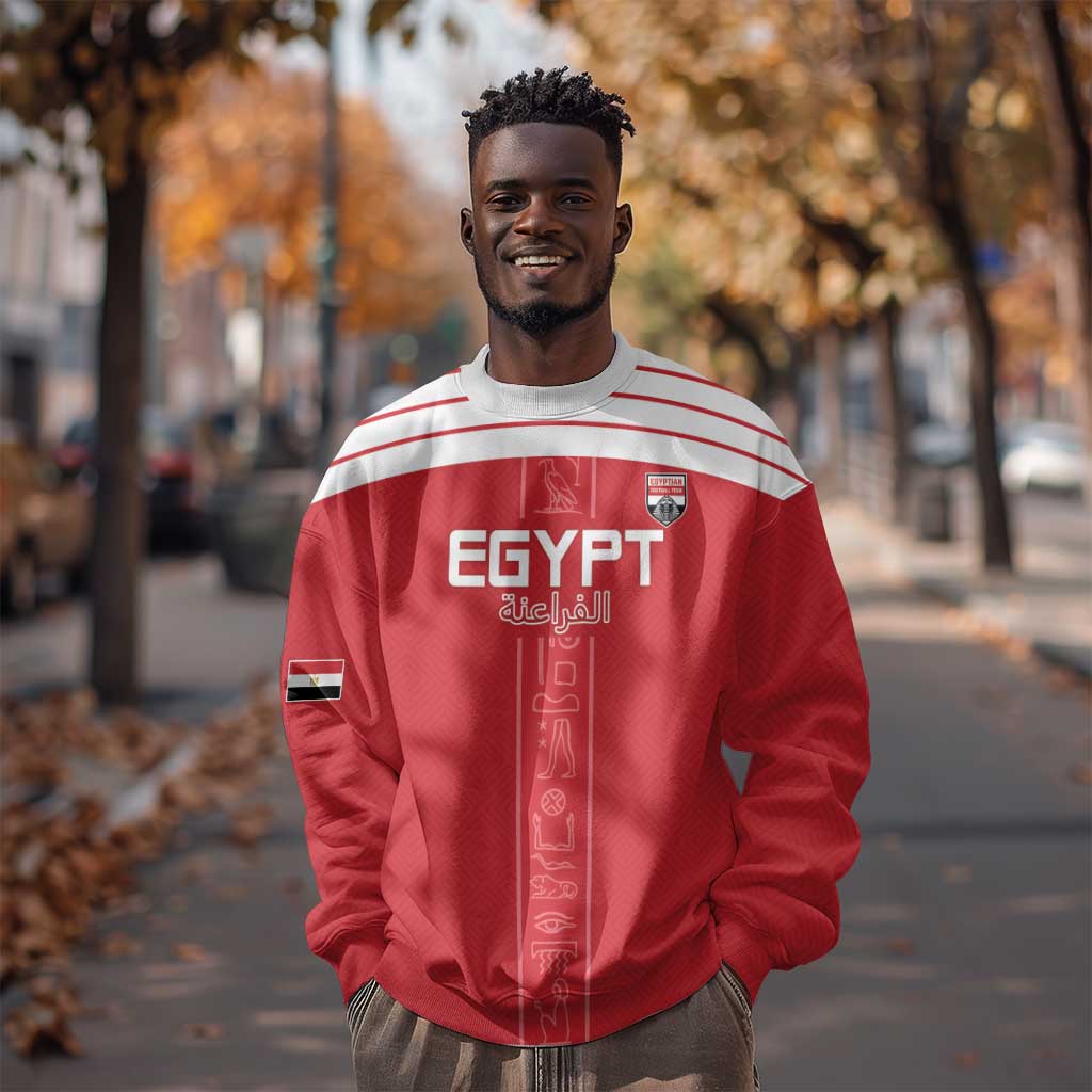 Egyptian Football Custom Sweatshirt Yalla Masr - Red Ver LT15