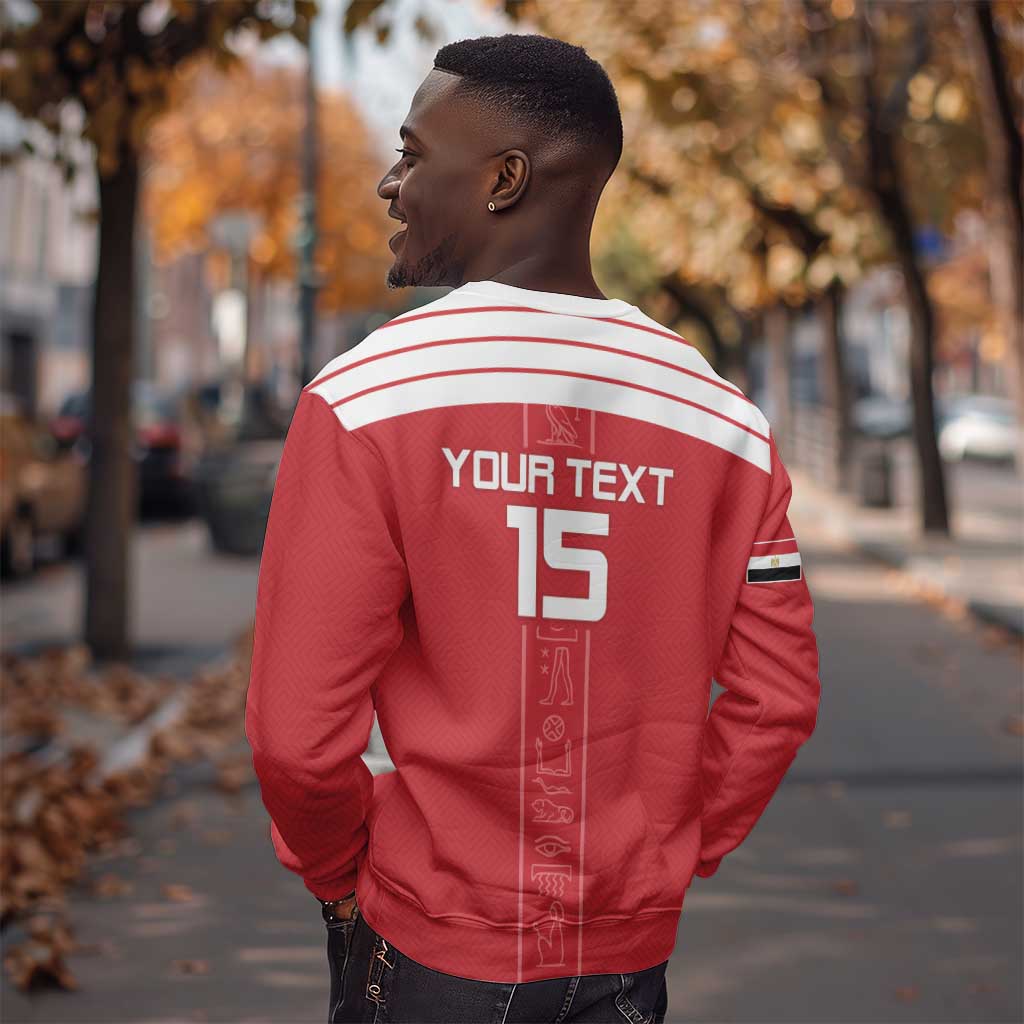 Egyptian Football Custom Sweatshirt Yalla Masr - Red Ver LT15