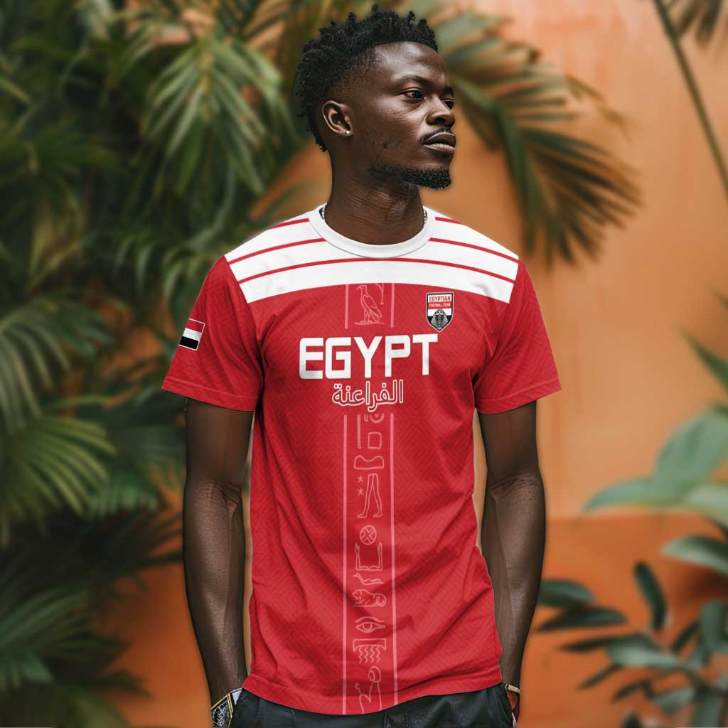 Egyptian Football Custom T shirt Yalla Masr - Red Ver LT15
