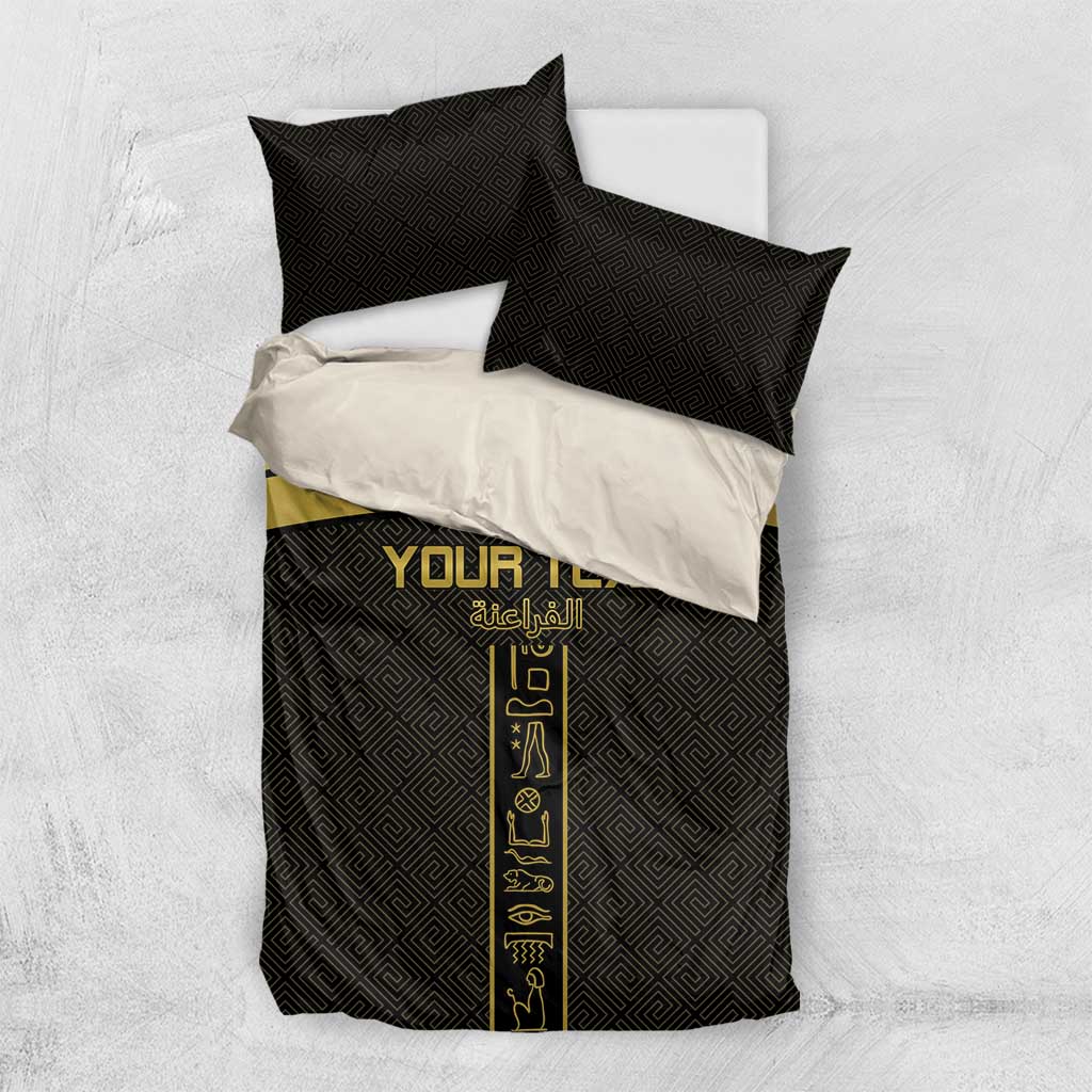 Egyptian Football Custom Bedding Set Yalla Masr - Black Ver LT15