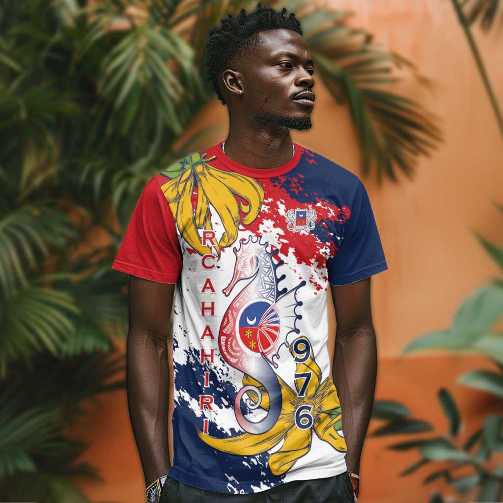 Département de Mayotte T shirt Ra Hachiri 976 Map With Ylang Ylang LT15