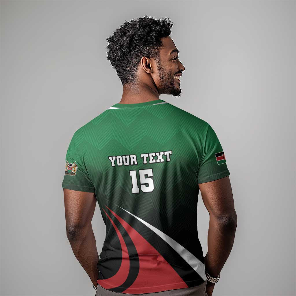 Kenya Rugby Custom T shirt Simbas Mascot - Sporty Style LT15