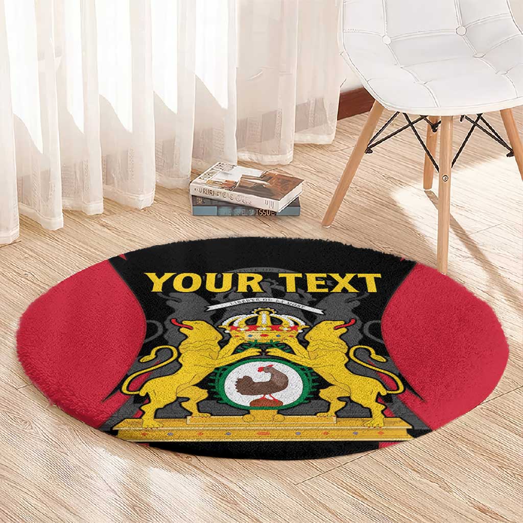 Personalised First Empire Of Haiti Round Carpet Coat Of Arms Sporty Style LT15